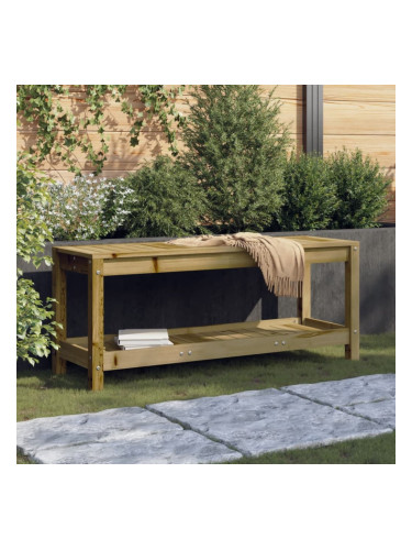 Sonata H Градинска пейка габионен дизайн 108x35x45 см импрегниран бор