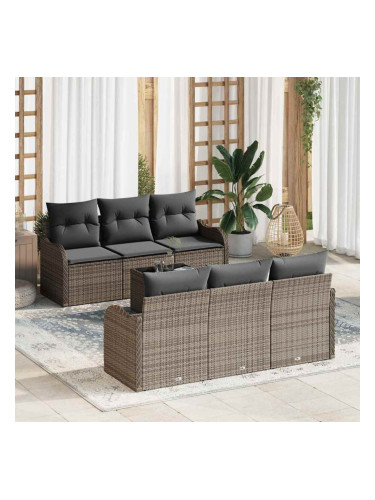 Sonata H Градински Софа Комплект 7 pcs Сив 55 x 55 x 37 см Полиратан