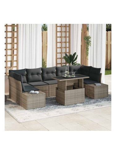 Sonata H Градински Софа Комплект 8 pcs Сив 100 x 55 x 73 см