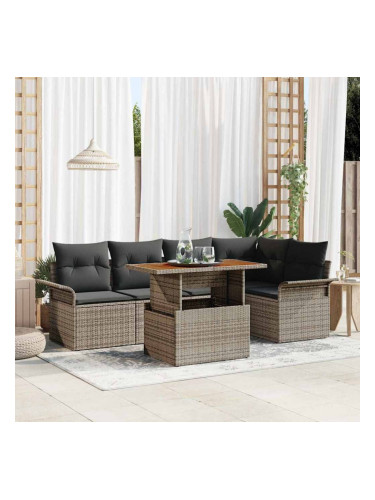 Sonata H Градински Софа Комплект 6 pcs Сив 100 x 55 x 73 см
