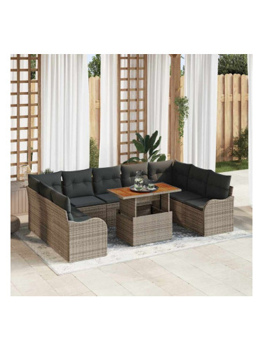 Sonata H Градински Софа Комплект 10 pcs Сив 100 x 55 x 73 см