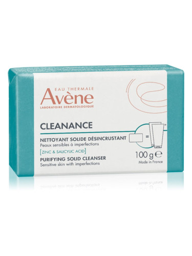 Avène Cleanance Purifying Solid Cleanser дерматологично кубче за миене за мазна кожа склонна към акне 100 гр.