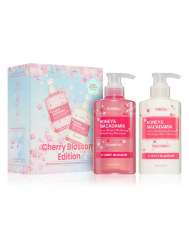 KUNDAL Honey & Macadamia Cherry Blossom Edition подаръчен комплект За коса