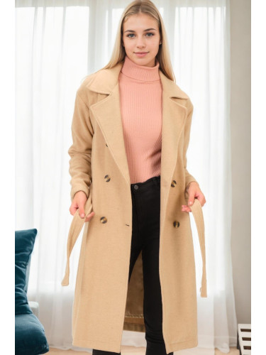Z9765 DEWBERRY WOMEN'S COAT-BEIGE