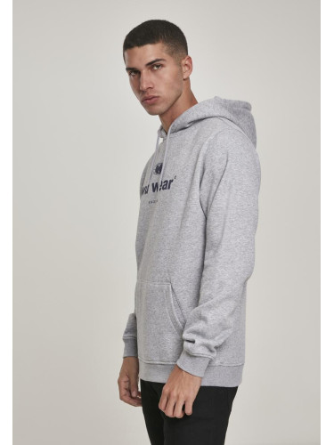 Суичър с качулка Wu-Wear Since 1995, цвят Heather Grey