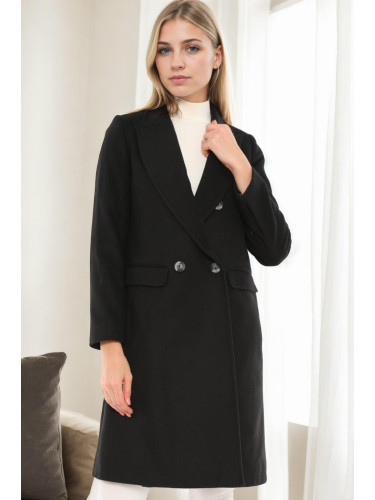 Z9672 DEWBERRY WOMEN'S COAT-BLACK