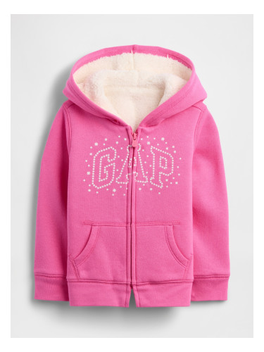 GAP Baby Insulated Sweatshirt Logo Sherpa - Girls