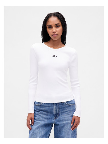 GAP Ribbed T-Shirt with Logo - Women's