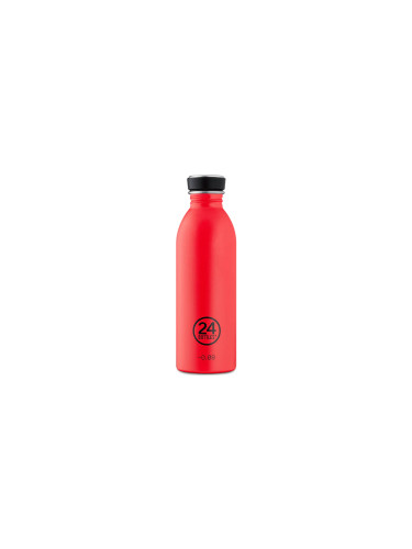 24 Bottles Urban Bottle Stone Hot Red 500ml Unisex - Бутилки 24Bottles - Червен - UB_050_662-One-size - Size: One size