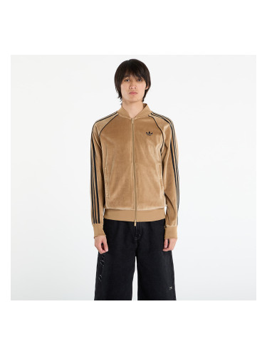 Суитшърт adidas SST Adicolor velour Tracktop Cardboard S
