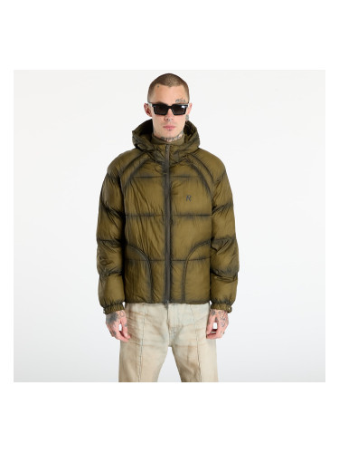 Яке REPRESENT Translucent Hooded Puffer Dark Olive S