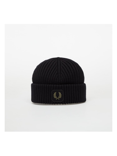 Шапка FRED PERRY Cotton Ribbed Beanie Black Universal