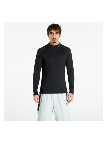 Тениска Nike Pro Men's Dri-FIT Warm Long-Sleeve Fitness Mock Black/ White S