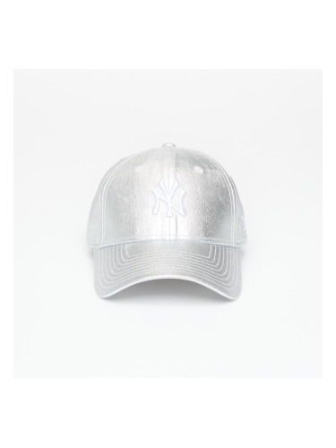 Шапка New Era New York Yankees Womens MLB 9FORTY Adjustable Cap Metallic Silver Universal