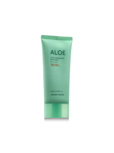 Holika Holika Aloe CICA Waterproof Sunscreen SPF50+ Слънцезащитен продукт за лице 100 ml