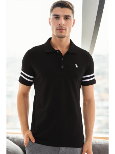 T9585 DEWBERRY MEN'S T-SHIRT-BLACK