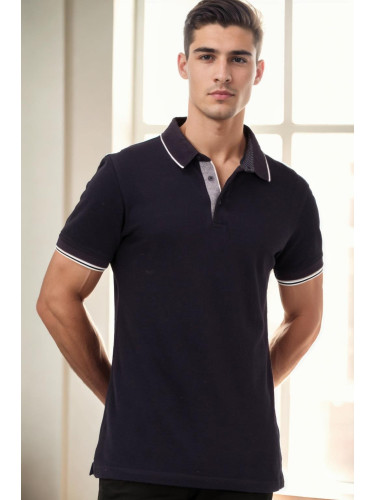T9579 DEWBERRY MEN'S T-SHIRT-NAVY BLUE
