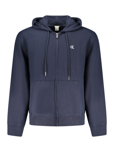 CALVIN KLEIN MEN'S BLUE ZIP-UP SWEATSHIRT