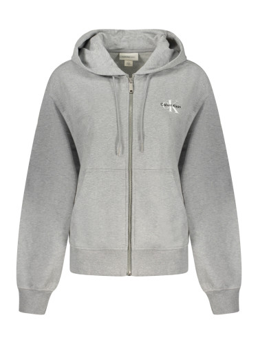 CALVIN KLEIN WOMEN'S ZIPPED SWEATSHIRT GREY