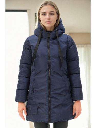 Z9773 DEWBERRY WOMEN'S COAT-NAVY BLUE