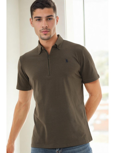 T9583 DEWBERRY MEN'S T-SHIRT-KHAKI