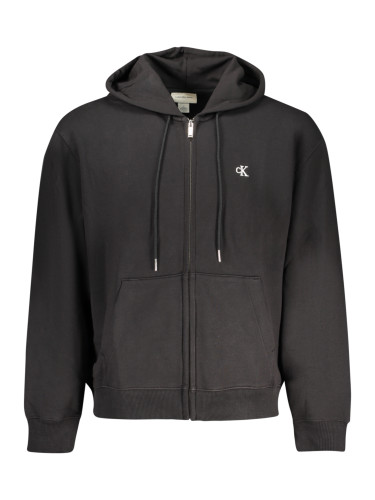 CALVIN KLEIN MEN'S BLACK ZIP-UP SWEATSHIRT