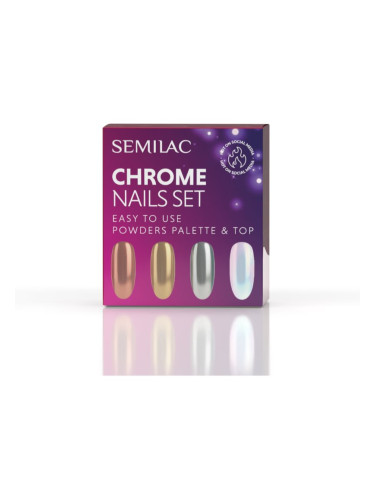 Semilac Set Chrome Nails подаръчен комплект за нокти