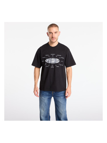Тениска PLEASURES Overview Logo T-Shirt Black L