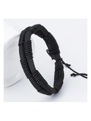 Кожена мъжка гривна "Амулет за щастие" 14