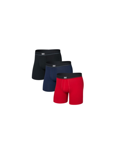 Saxx Essential Cotton BB Fly 3PK Multicolor SXPP3EC-RMB Мъже - Бельо Saxx - Многоцветен - SXPP3EC-RMB-L - Size: L