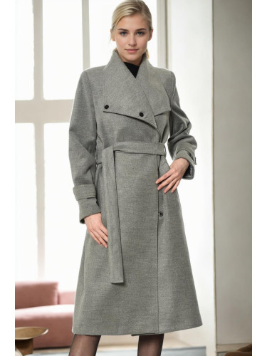 Z9645 DEWBERRY WOMEN'S COAT-LIGHT GREY