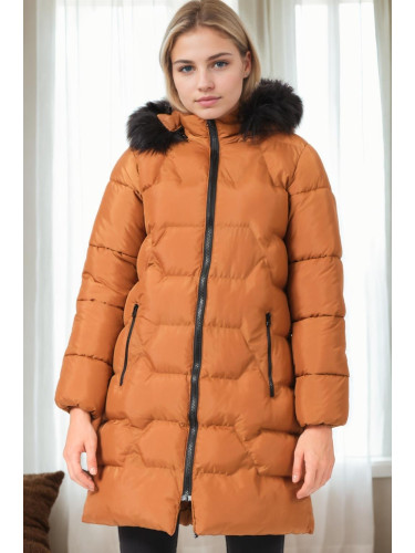 Z9760 DEWBERRY WOMEN'S COAT-TAN