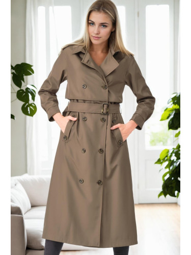 Z9674 DEWBERRY WOMEN'S TRENCH COAT-KHAKI
