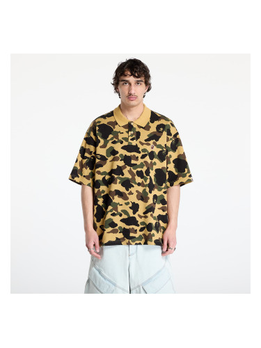 Тениска A BATHING APE 1St Camo Jacquard Relaxed Fit Polo Shirt UNISEX Yellow L