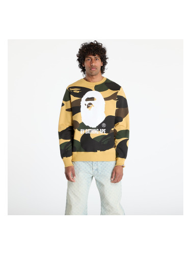 Суитшърт A BATHING APE Giant 1St Camo By Bathing Ape Crewneck Sweatshirt UNISEX Yellow L