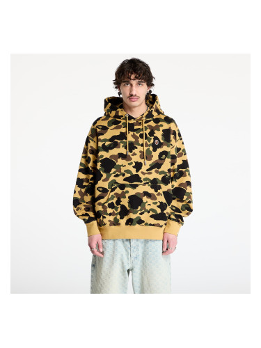 Суитшърт A BATHING APE 1St Camo Jacquard One Point Relaxed Fit Pullover Hoodie UNISEX Yellow L
