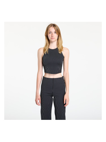 Тениска On All Day Ribbed Crop Tee Black/ Rock L