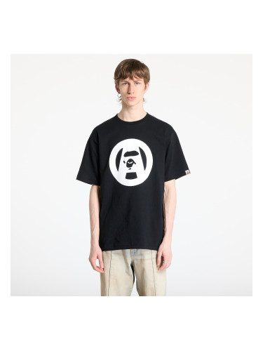 Тениска A BATHING APE Stencil Circle Ape Face Tee UNISEX Black L