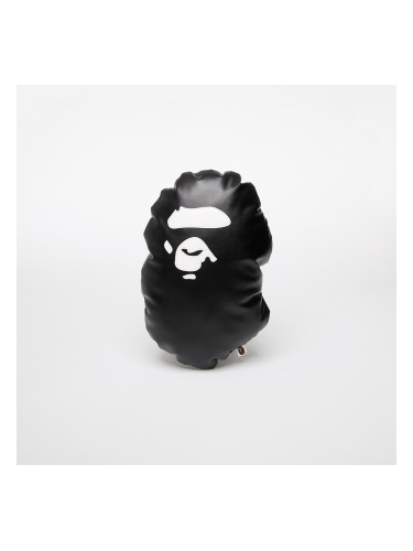 A BATHING APE Ape Head Pu Leather Cushion M Black Universal