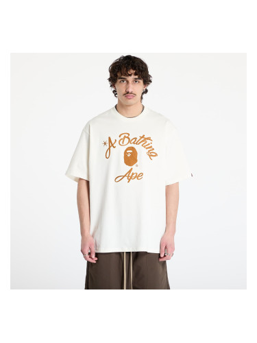 Тениска A BATHING APE Chain Stitch College Relaxed Fit Tee UNISEX Ivory M