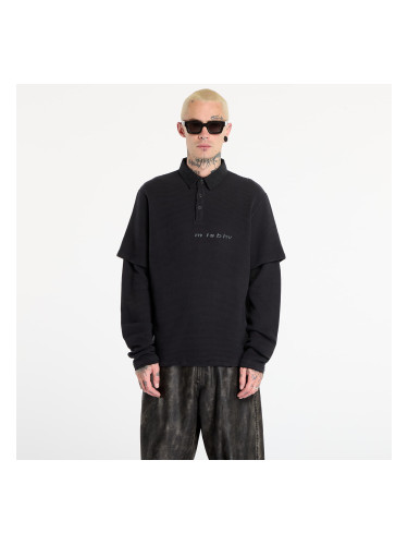 Тениска MISBHV Layered Polo Longsleeve Washed Black M