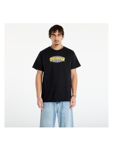 Тениска Thrasher Checkered Oval T-Shirt Black L