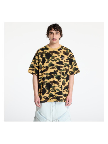 Тениска A BATHING APE 1St Camo Jacquard Ape Head Relaxed Fit Tee UNISEX Yellow L