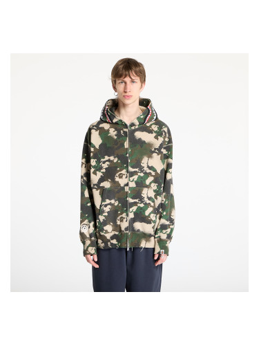 Суитшърт A BATHING APE Map Camo Shark Relaxed Fit Full Zip Hoodie UNISEX Green L