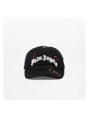 Шапка Palm Angels Curved Logo Painted Cap Black/ Multicolor Universal