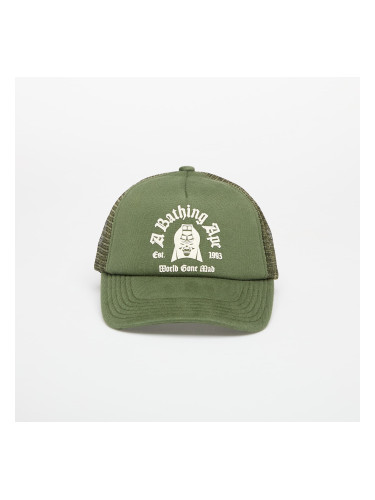Шапка A BATHING APE Logo Cotton Panel Mesh Cap Olive Universal