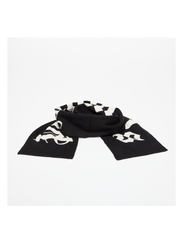 Шал Palm Angels Logo Knit Scarf Black/ Off White Universal