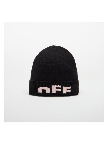 Шапка OFF-WHITE KIDS Type Logo Beanie Black/ Soft Pink II