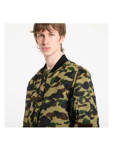 Яке A BATHING APE 1St Camo Shark Ma-1 Jacket UNISEX Green L