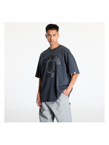 Тениска A BATHING APE Garment Dye College Relaxed Fit Tee Charcoal L